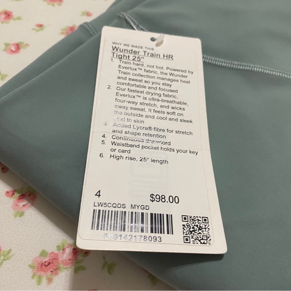 LULULEMON WUNDER TRAIN HR TIGHTS 25” LEGGINGS - Picture 10 of 10